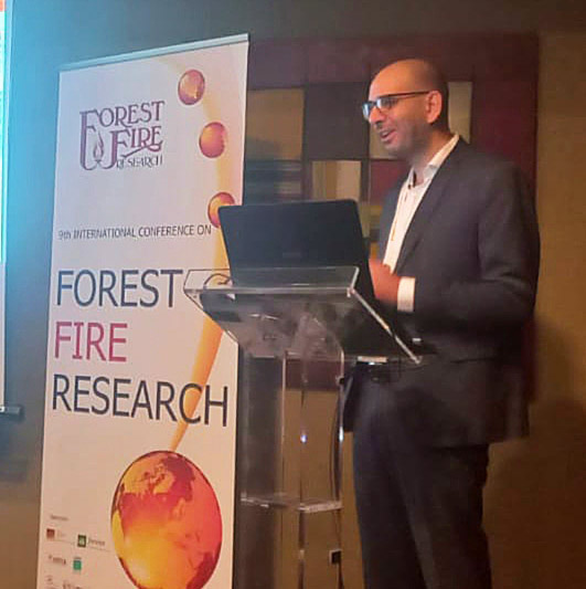 Prof. George Mitri speaks at the 9th International Conference on Forest Fire Research and & 17th International Wildland Fire Safety Summit