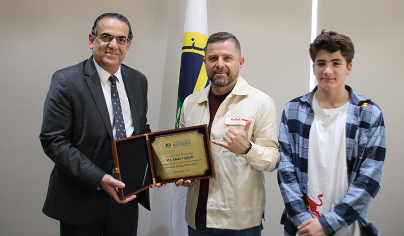 Champions Abdo Feghali and Son Christopher Visit UOB to Support the Balamand Racing Team