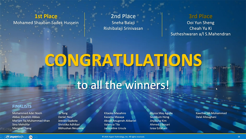 From Lebanon to the World: The Faculty of Engineering Shines in AspenTech Academic Innovators Challenge 2025
