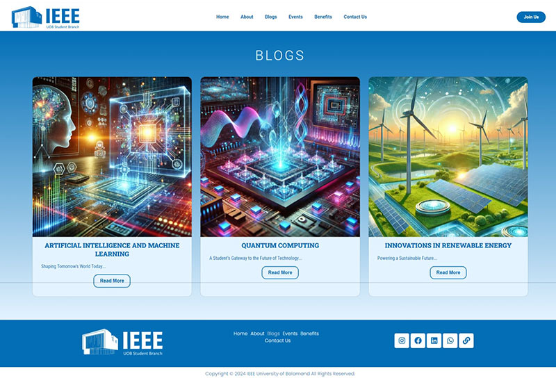 IEEE Student Branch at UOB Unveils New Official Website