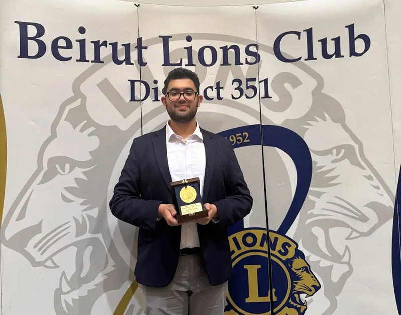 UOB Nursing Student Receives Beirut Lions Club Outstanding Nursing Student Award